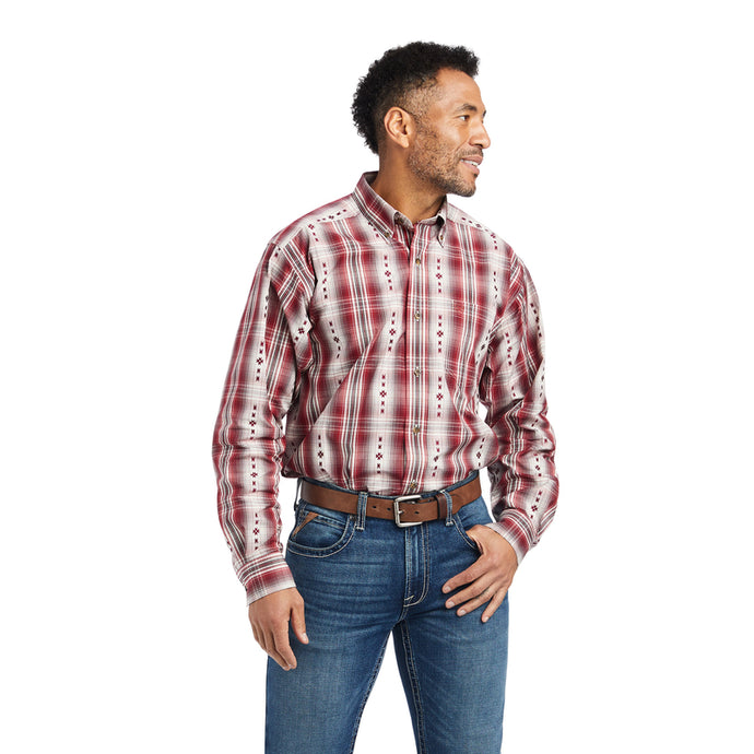 'Ariat' Men's Pro Series™ Wilfred Classic Fit Button Down - Snow Bunting