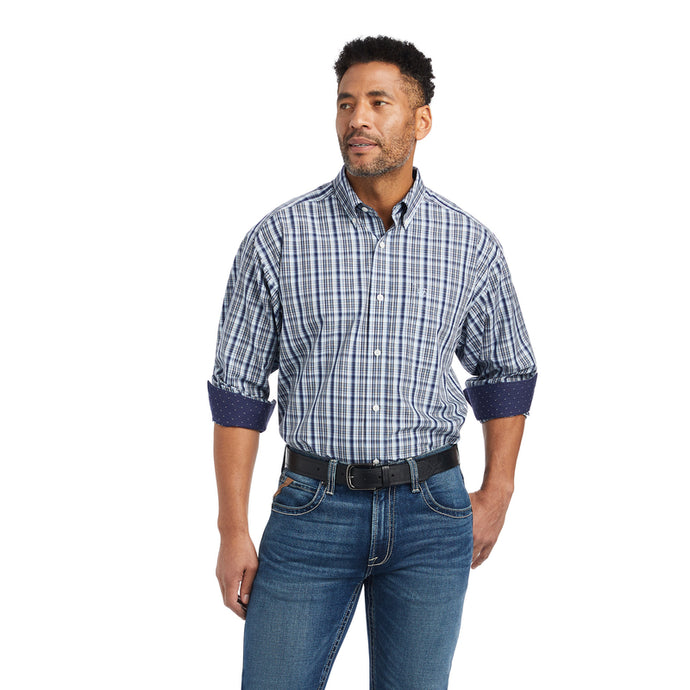 'Ariat' Men's Wrinkle Free Classic Fit Button Down - Airy Blue