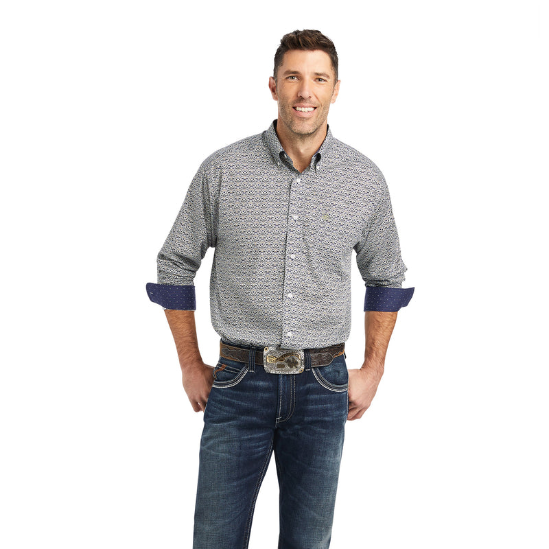 'Ariat' Men's Iver Wrinkle Free Classic Fit Button Down - Avocado
