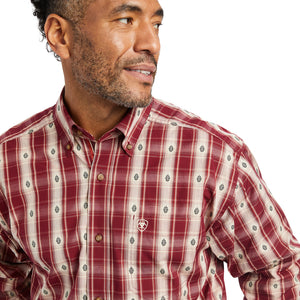 'Ariat' Men's Pro Series™ Kayden Classic Fit Button Down - Red Heart