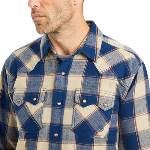 'Ariat' Men's Howie Retro Western Flannel Snap Front - Tan