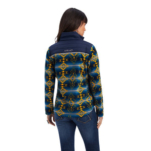 'Ariat' Women's Prescott Insulated Fleece Jacket - Navy Sonoran Print