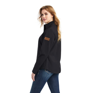 'Ariat' Women's Team Logo Softshell Chimayo Jacket - Black  / New Mexico Navy Print