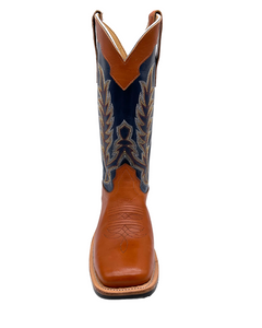 'Fenoglio Boots' Men's 13" Boomer Western Square Toe - Russet / Blue