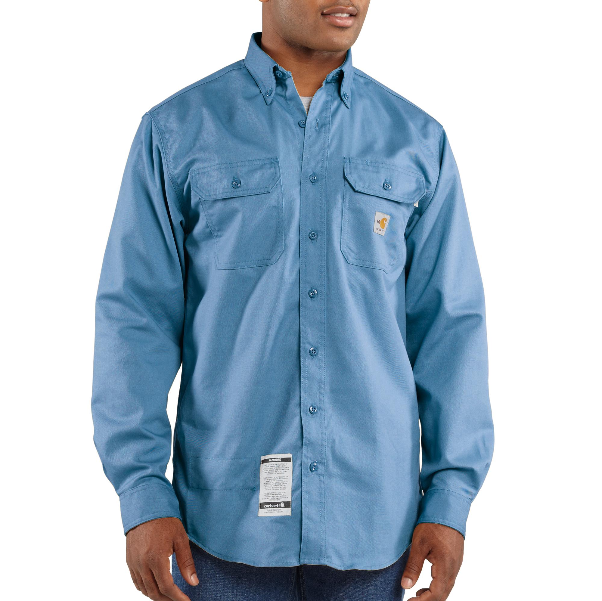 Carhartt Men&s Flame - Resistant Khaki Twill Shirt