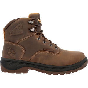 'Georgia Boot' Men's 6" Over Time EH WP Soft Toe - Brown