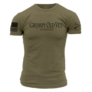 'Grunt Style' Men's Grumpy Old Vet Tee - Olive