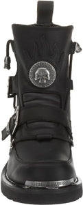 'Harley Davidson' Men's 6" Distortion Skull Zip Boot - Black