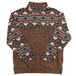 'Hooey' Men's "Stevie" Aztec Pullover - Brown / Tan