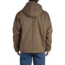 'Berne' Men's Heathered Modern Hooded Jacket - Bark
