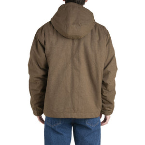 'Berne' Men's Heathered Modern Hooded Jacket - Bark
