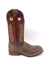 'Hondo Boots' Men's 13" Nubuck Bullhide Square Toe - Caramel / Rust Volcano