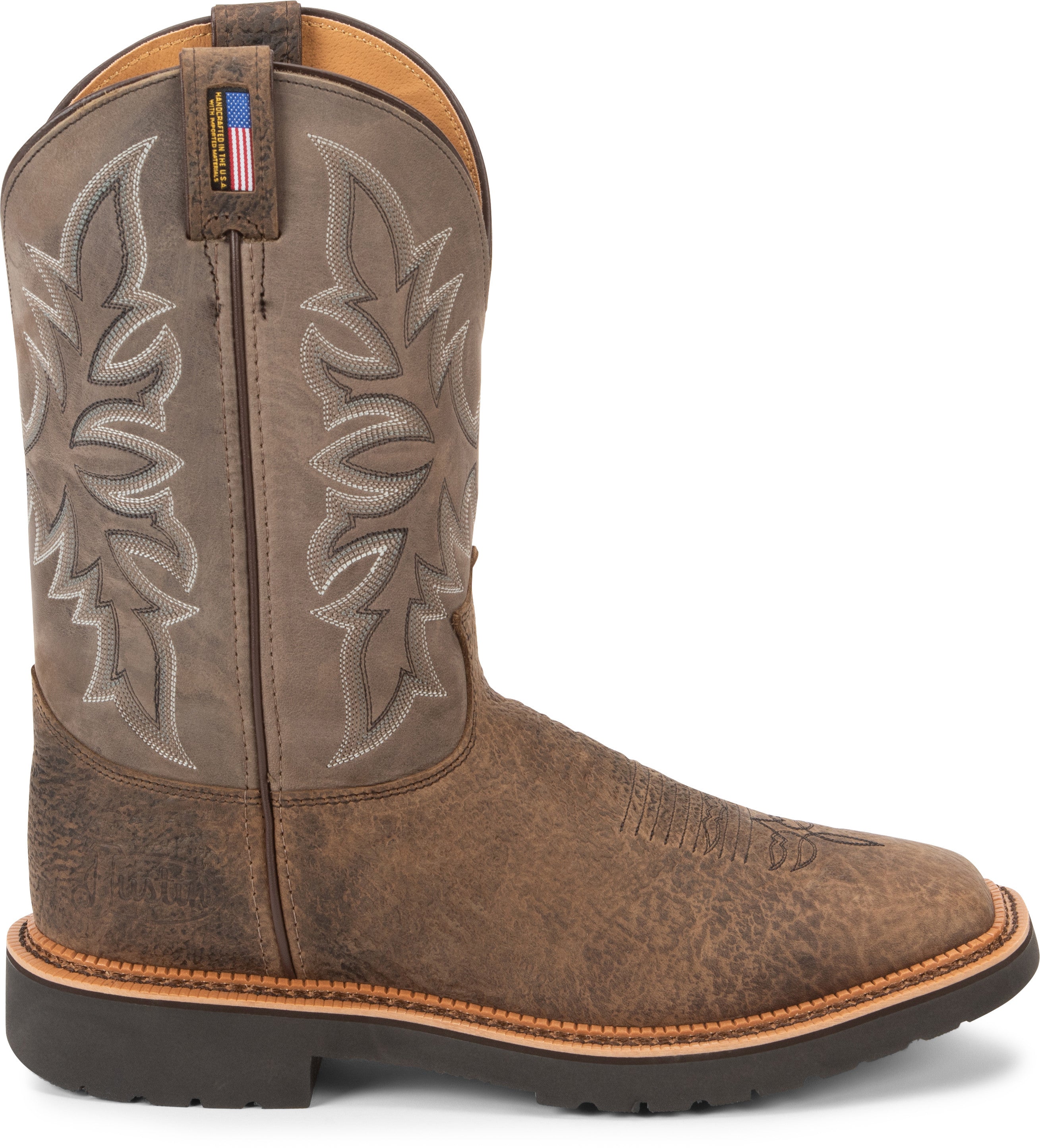 Justin Water Buffalo Soft Toe Boots, Chocolate