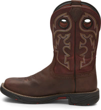 'Justin' Men's 11" Stampede Rush EH WP Square Toe Wellington - Fiesta / Grizzly Brown