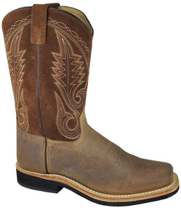 'Smoky Mountain' Youth Boonville Western Square Toe - Brown Distress