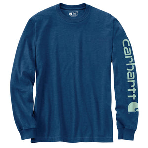 'Carhartt' Men's Heavyweight Sleeve Logo T-Shirt - Lakeshore Heather