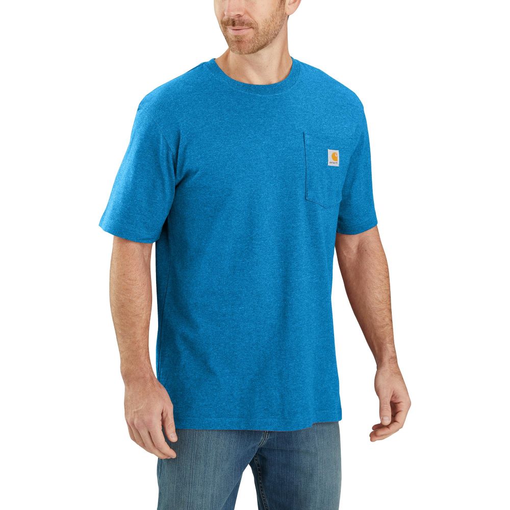 Carhartt' Men's Loose Fit Heavyweight Pocket T-Shirt Marine Blue He –  Trav's Outfitter