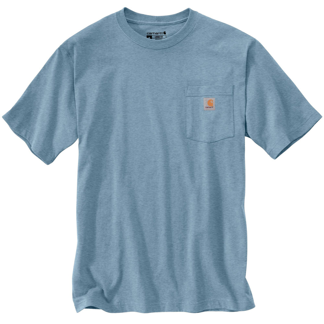 'Carhartt' Men's Loose Fit Heavyweight Pocket T-Shirt - Alpine Blue Heather