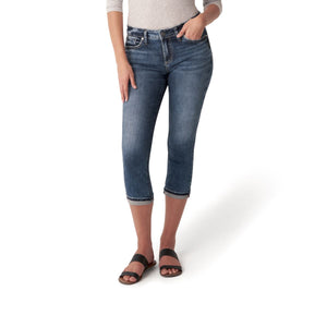 'Silver' Women's Elyse Capri Jeans - Indigo
