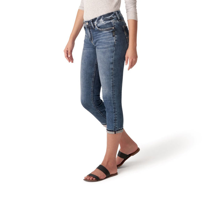 'Silver' Women's Elyse Capri Jeans - Indigo