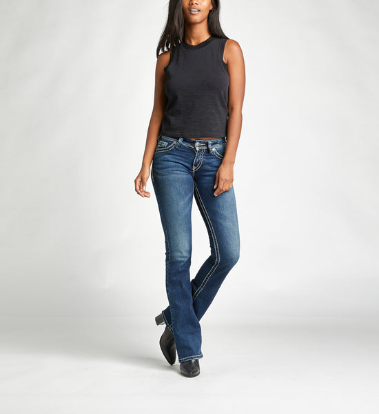 Silver Jeans' Women's Suki Mid Rise Capri - Dark Indigo – Trav's