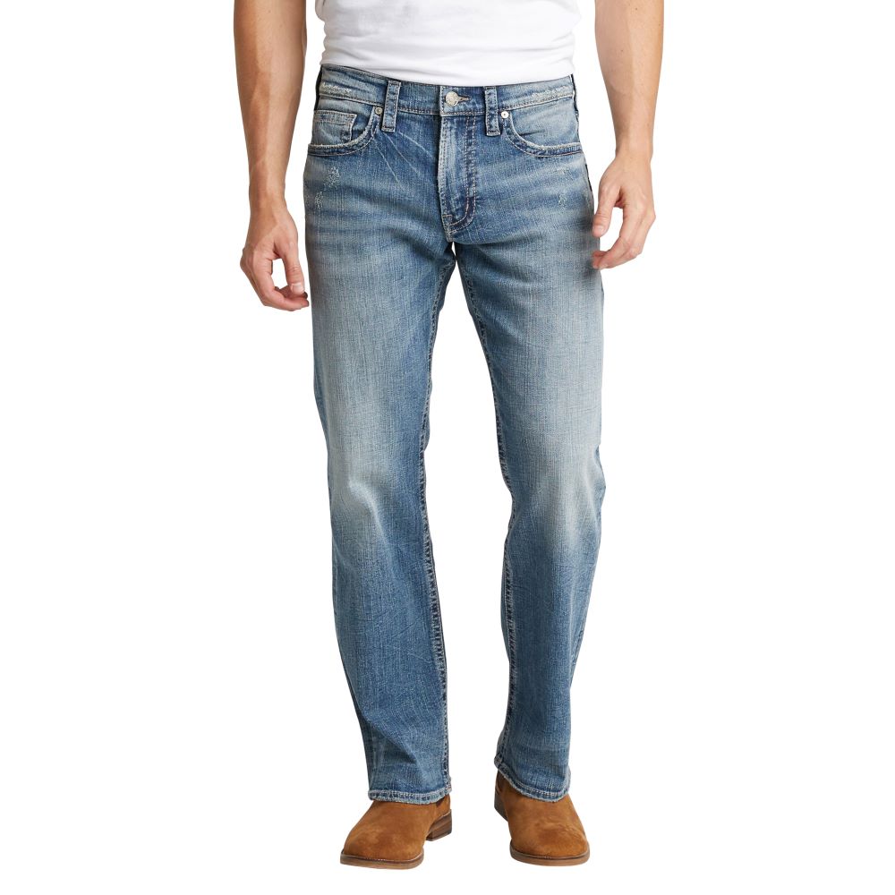 'Silver Jeans' Men's Zac Relaxed Fit Straight Leg - Medium Indigo