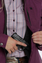 'Cinch' Women's Concealed Carry Bonded Jacket - Purple