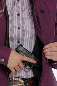 'Cinch' Women's Concealed Carry Bonded Jacket - Purple