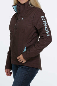 'Cinch' Women's Concealed Carry Bonded Jacket - Brown / Light Blue