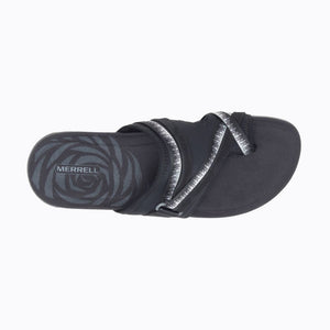 'Merrell' Women's Terran 3 Cush Post Sandal - Black (Wide)