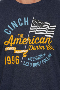 'Cinch' Men's American Denim T-Shirt - Heather Navy