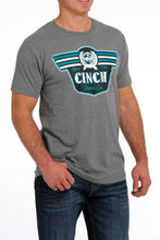 'Cinch' Men's Denim Co. Screen Print T Shirt - Heather Grey