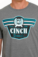 'Cinch' Men's Denim Co. Screen Print T Shirt - Heather Grey