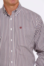 'Cinch' Men's Geo Stripe Classic Fit Button Down - White