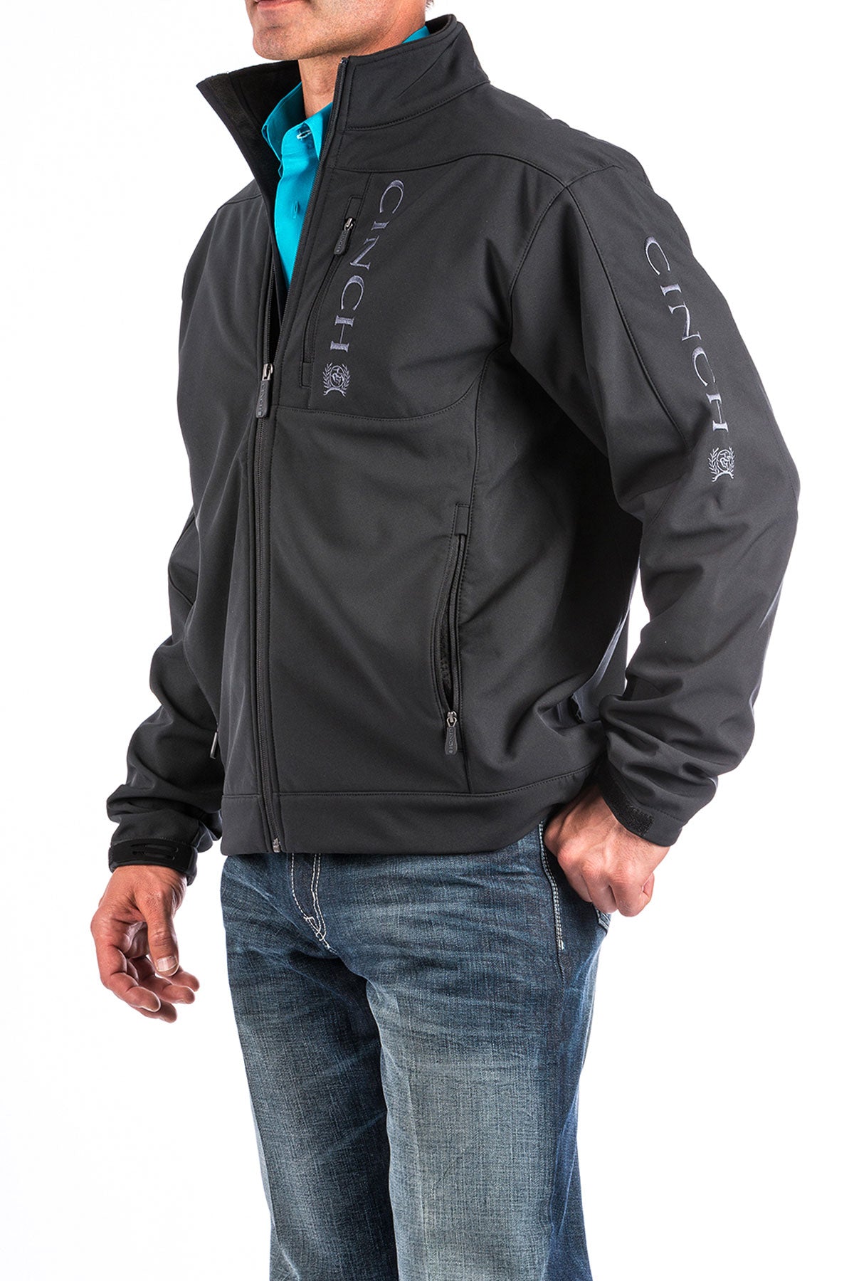 'Cinch' Men's Bonded Jacket - Black