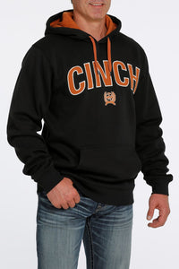 'Cinch' Men's Logo Pullover Hoodie - Black