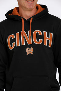 'Cinch' Men's Logo Pullover Hoodie - Black
