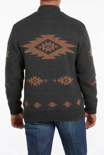 'Cinch' Men's 1/4 Zip Sweater - Charcoal