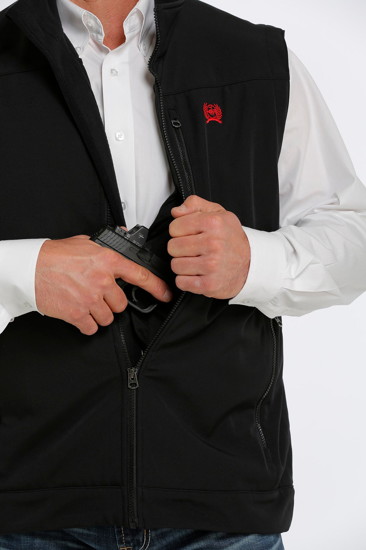 Cinch Men&s Black Concealed Carry Bonded Jacket