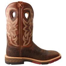 'Twisted X' Men's 12" Cellstretch WP Western Square Toe - Smokey Chocolate / Spice