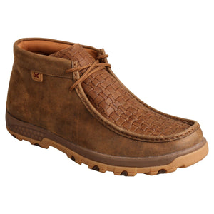 'Twisted X' Men's CellStretch® Chukka Driving Moc - Bomber / Chocolate