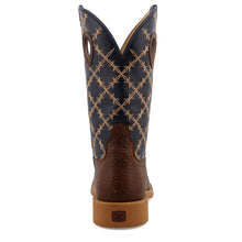 'Twisted X' Men's 12" Tech X Western Square Toe - Rustic Brown/ Navy