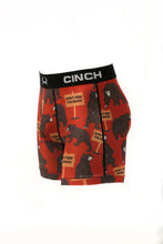 'Cinch' Men's 6" Bears Boxer Briefs - Red