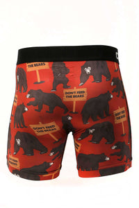 'Cinch' Men's 6" Bears Boxer Briefs - Red