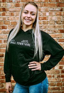 'ScratchPad Tees' Women's Small Town SD Hoodie - Black