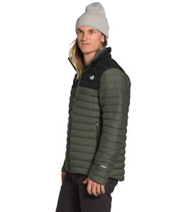 'The North Face' Men's Stretch Down Stowable Jacket - Taupe Green / TNF Black