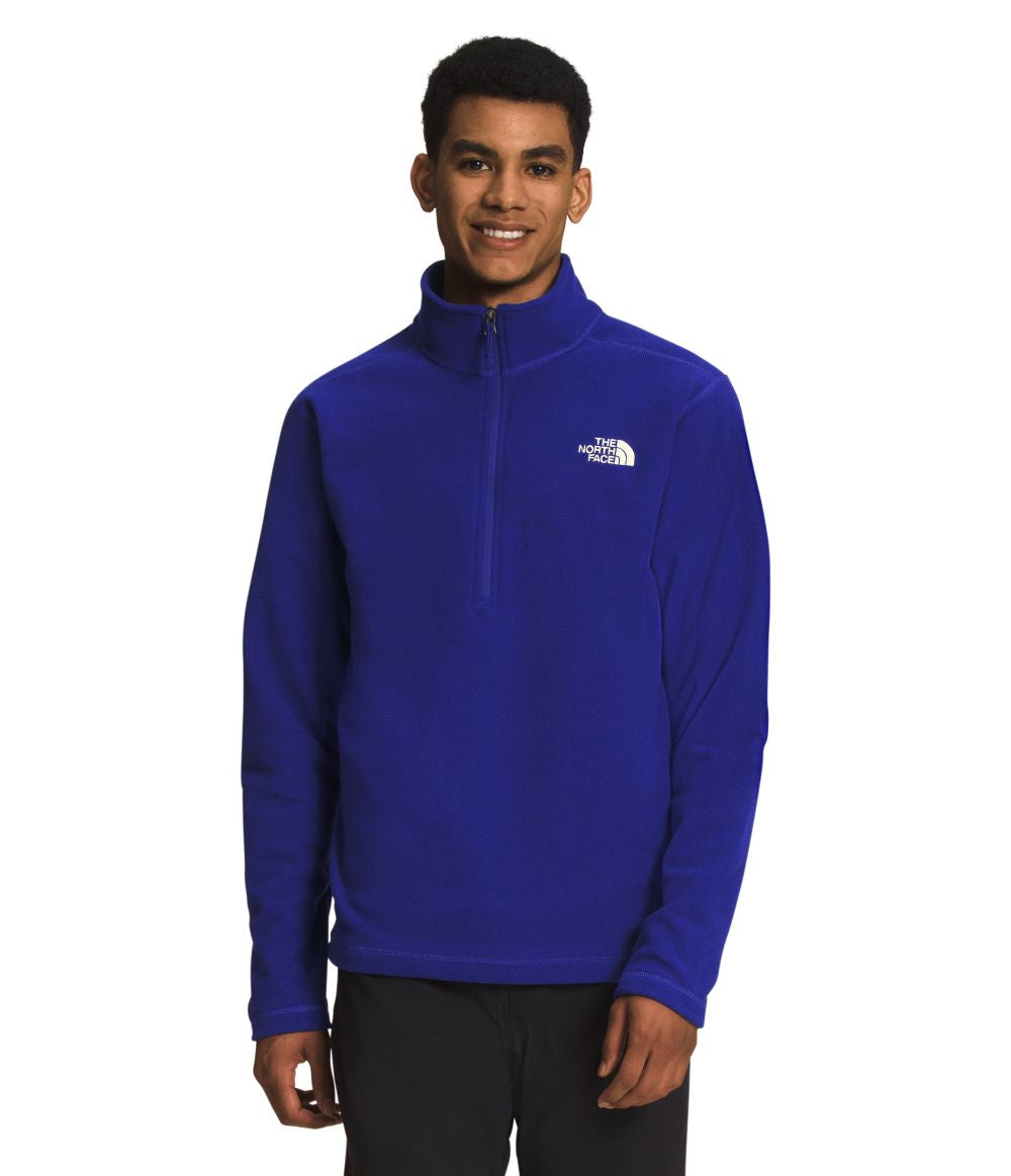 'The North Face' Men's Textured Cap Rock 1/4 Zip Fleece - Lapis Blue