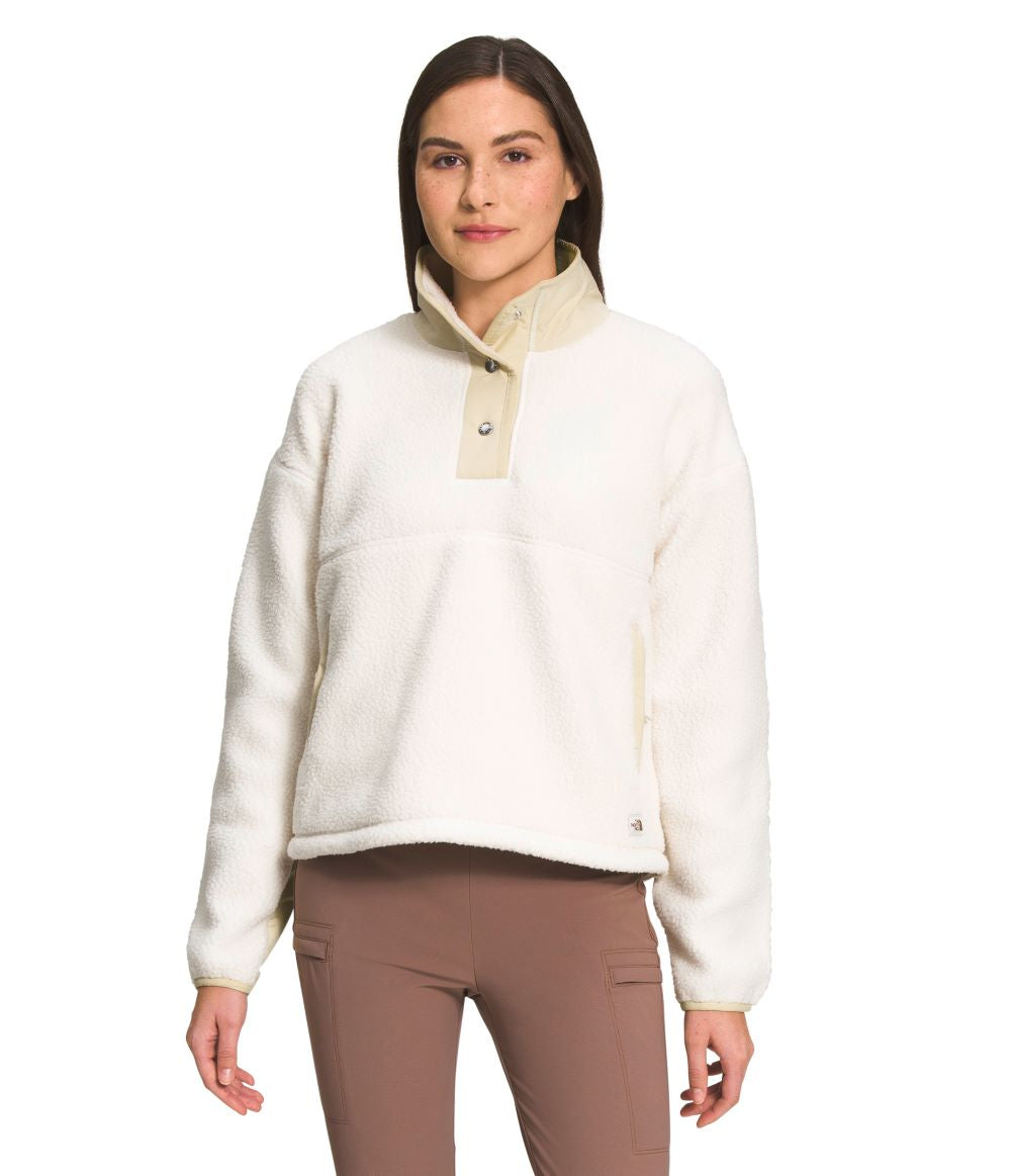 'The North Face' Women's Cragmont 1/4 Snap Fleece - Gardenia White