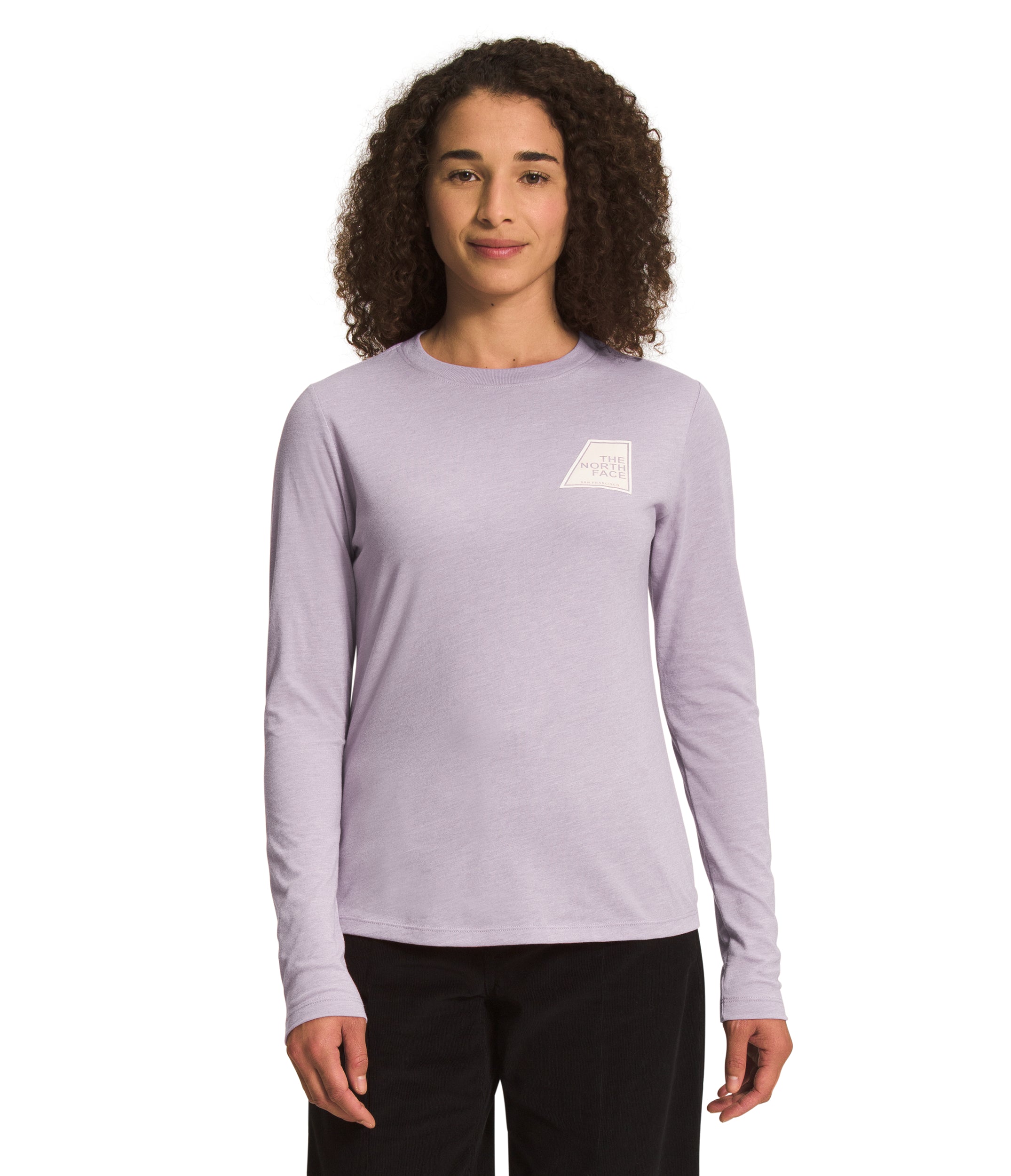 'The North Face' Women's Triblend Logo Marks Tee - Lavender Fog / Gardenia White