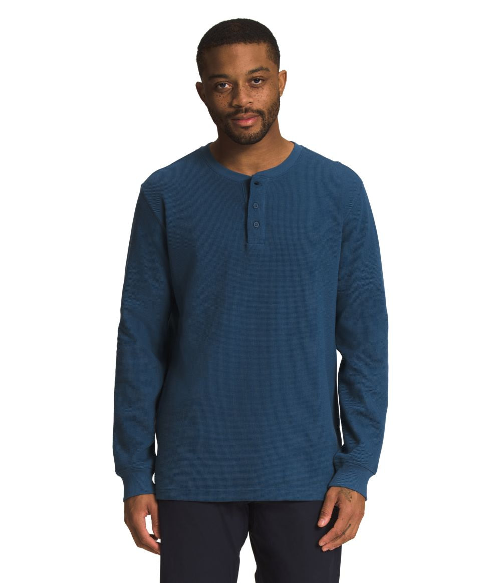 'The North Face' Men's Waffle Henley - Shady Blue